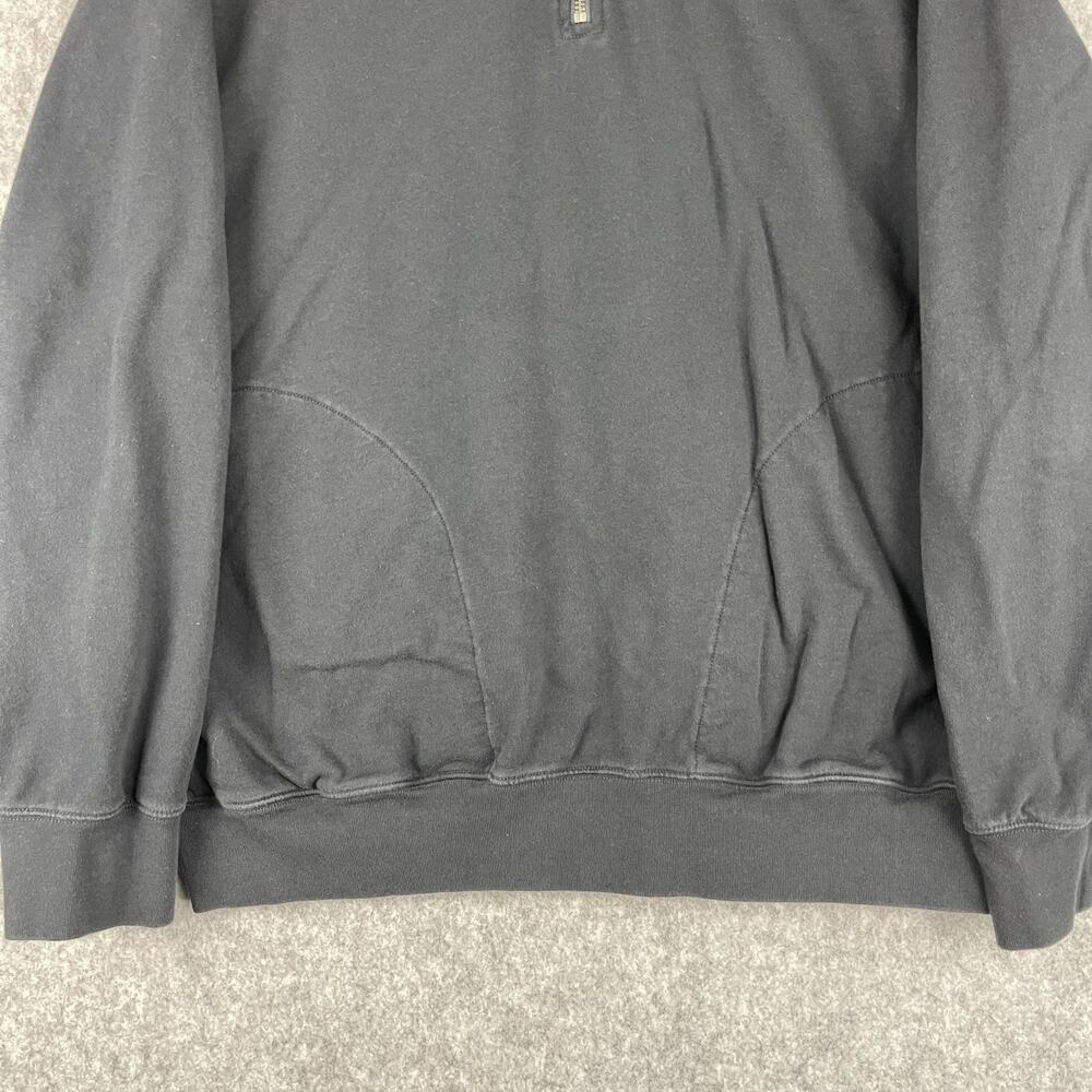 Vintage J Crew Sportswear Sweatshirt Mens XXL Black 1/4 Zip Heavyweight Pullover - Picture 3 of 13